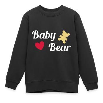 ★ Designfarben änderbar ★ Baby bear (Bär, Herz) - Kinder Premium Organic Sweatshirt - Schwarz - Vorne - AI Model Kid Female (0cm)
