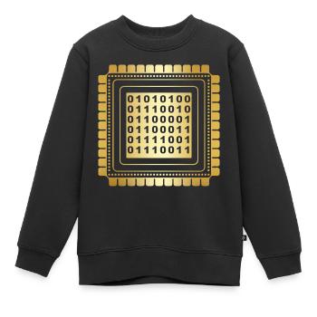 Programmeur Coder Développeur de logiciels - Sweat Premium enfant bio - noir - Devant - AI Model Kid Female (0cm)