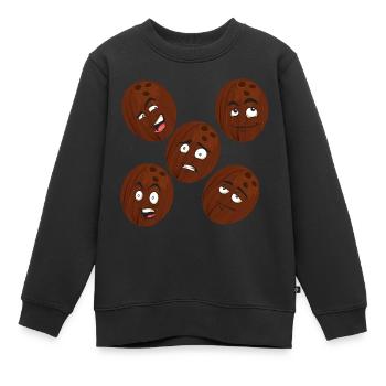 Coconut - Kids Premium Organic Sweatshirt - black - Front - AI Model Kid Female (0cm)