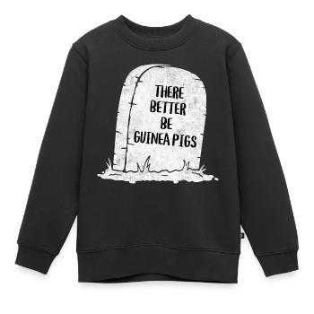 Il vaut mieux qu’il y ait des cochons d’Inde pierre tombale - Sweat Premium enfant bio - noir - Devant - AI Model Kid Female (0cm)
