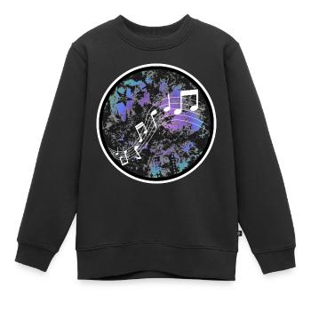 Musik - Kinder Premium Organic Sweatshirt - Schwarz - Vorne - AI Model Kid Female (0cm)
