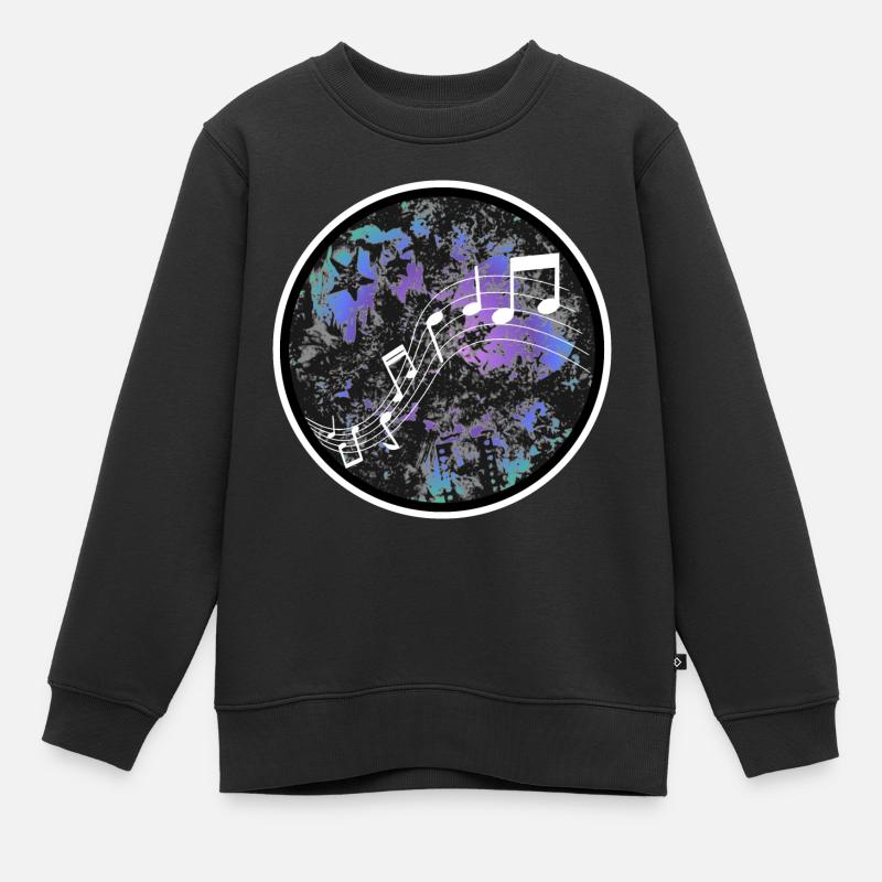 Musik - Kinder Premium Organic Sweatshirt - Schwarz