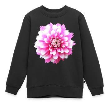 Fleur Rose Rose Fleur Fleurs Rose Rose Fleurs - Sweat Premium enfant bio - noir - Devant - AI Model Kid Female (0cm)
