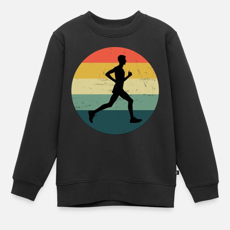 Course à pied Homme Jogging Course à pied - Sweat Premium enfant bio - noir