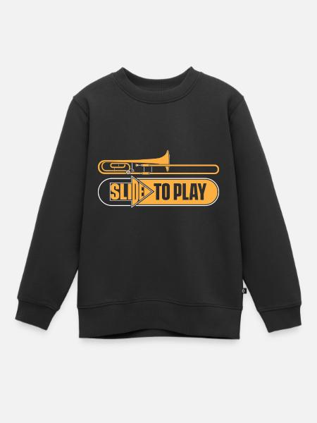 Trombone - Kinder Premium sweater biologisch - zwart