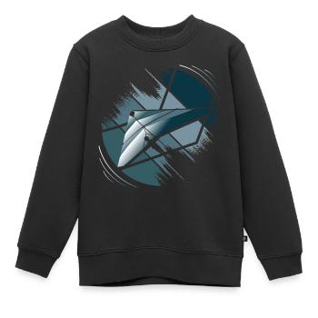 Hanggleiter Drachenflieger Deltasegler - Kinder Premium Organic Sweatshirt - Schwarz - Vorne - AI Model Kid Female (0cm)