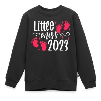 Welcome to life, little girl! Birth 2023 - Kids Premium Organic Sweatshirt - black - Front - AI Model Kid Female (0cm)