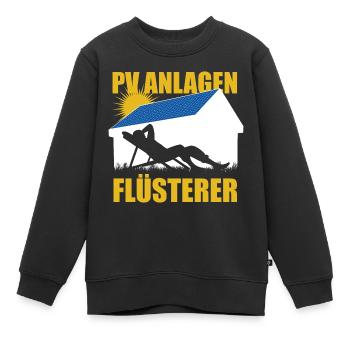 PV Anlagen Flüsterer - Photovoltaik - Solarenergie - Kinder Premium Organic Sweatshirt - Schwarz - Vorne - AI Model Kid Female (0cm)