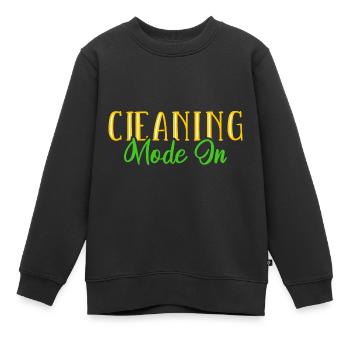 Femme de ménage Ménage - Sweat Premium enfant bio - noir - Devant - AI Model Kid Female (0cm)
