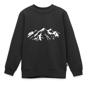 Contour des montagnes - Sweat Premium enfant bio - noir - Devant - AI Model Kid Female (0cm)
