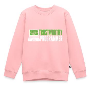 Programmierer Coder Software Entwickler - Kinder Premium Organic Sweatshirt - Rosa - Vorne - AI Model Kid Female (0cm)