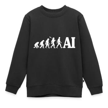 Evolution - Intelligence Artificielle - IA - Sweat Premium enfant bio - noir - Devant - AI Model Kid Female (0cm)
