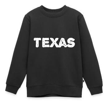 Texas - Kinder Premium Organic Sweatshirt - Schwarz - Vorne - AI Model Kid Female (0cm)