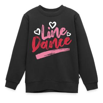 Linedance Linedancing Country Fan - Cadeau - Sweat Premium enfant bio - noir - Devant - AI Model Kid Female (0cm)