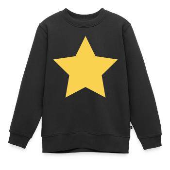 Jaune étoile - Sweat Premium enfant bio - noir - Devant - AI Model Kid Female (0cm)