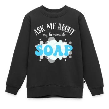Seife Herstellen Handgemachte Seife - Kinder Premium Organic Sweatshirt - Schwarz - Vorne - AI Model Kid Female (0cm)