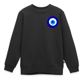 Nazar Boncuk - Brust - Kinder Premium Organic Sweatshirt - Schwarz - Vorne - AI Model Kid Female (0cm)
