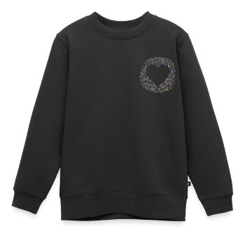 Confetti heart - Kids Premium Organic Sweatshirt - black - Front - AI Model Kid Female (0cm)