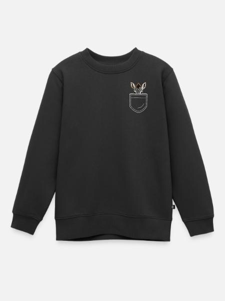 Zèbre - Sweat Premium enfant bio - noir