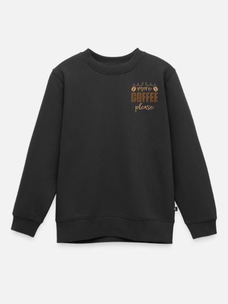plus de café s’il vous plaît - Sweat Premium enfant bio - noir
