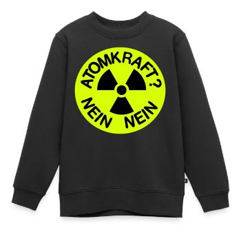 L'énergie nucléaire Non Non Merci - Sweat Premium enfant bio - noir - Devant - AI Model Kid Female (0cm)