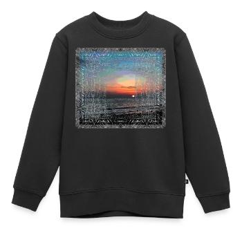 Mer - Sweat Premium enfant bio - noir - Devant - AI Model Kid Female (0cm)
