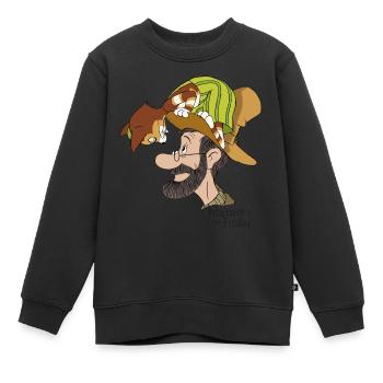 Pettersson Und Findus Unterhalten Sich - Kinder Premium Organic Sweatshirt - Schwarz - Vorne - AI Model Kid Female (0cm)