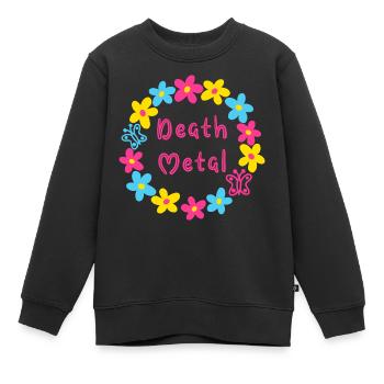 DEATH METAL - Kinder Premium Organic Sweatshirt - Schwarz - Vorne - AI Model Kid Female (0cm)