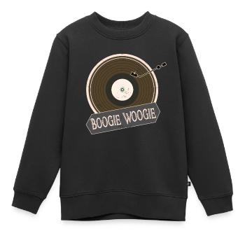 Boogie Woogie Vintage Plattenspieler Geschenk - Kinder Premium Organic Sweatshirt - Schwarz - Vorne - AI Model Kid Female (0cm)