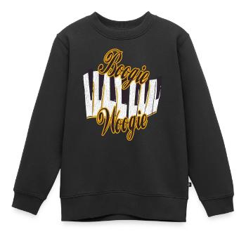 Boogie Woogie Piano Tasten Geschenk - Kinder Premium Organic Sweatshirt - Schwarz - Vorne - AI Model Kid Female (0cm)