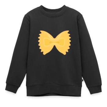 Pâtes - Sweat Premium enfant bio - noir - Devant - AI Model Kid Female (0cm)
