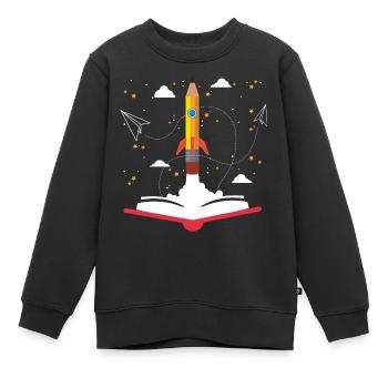 Inscription des enfants à l'école première année de première année - Sweat Premium enfant bio - noir - Devant - AI Model Kid Female (0cm)