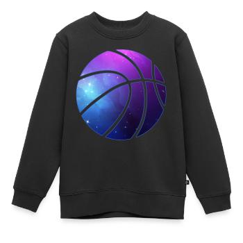 Basketball Galaxy - Kids Premium Organic Sweatshirt - black - Front - AI Model Kid Female (0cm)