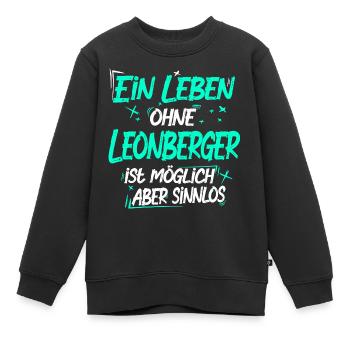 Leonberger - Kinder Premium Organic Sweatshirt - Schwarz - Vorne - AI Model Kid Female (0cm)