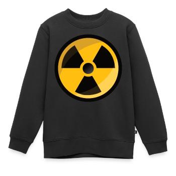 Radiation warning sign radioactive atom sign - Kids Premium Organic Sweatshirt - black - Front - AI Model Kid Female (0cm)