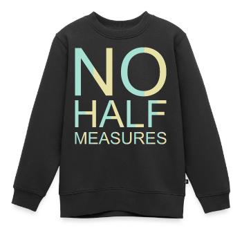 Graphique sans demi-mesures - Sweat Premium enfant bio - noir - Devant - AI Model Kid Female (0cm)