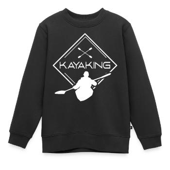 Kayak Kajakfahrer Kajakfahren Kajak Kayaking - Kinder Premium Organic Sweatshirt - Schwarz - Vorne - AI Model Kid Female (0cm)