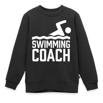 Swimming Coach Swimming Swimming Course Swimming Instructor - Kids Premium Organic Sweatshirt - black - Front - AI Model Kid Female (0cm)