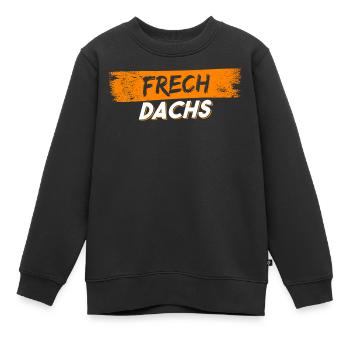 Frechdachs | Spitzname | Kind | Geburtstag | Dachs - Kinder Premium Organic Sweatshirt - Schwarz - Vorne - AI Model Kid Female (0cm)