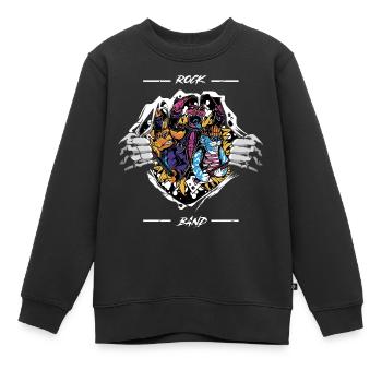 Rock Band - Kinder Premium Organic Sweatshirt - Schwarz - Vorne - AI Model Kid Female (0cm)