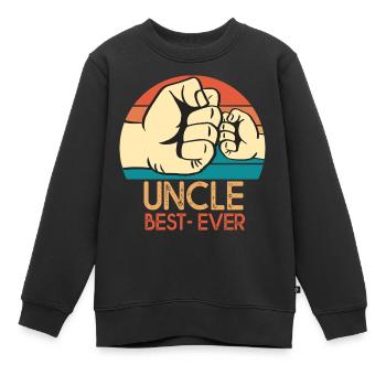Geschenk Onkel Onkel bester Onkel aller Zeiten Onkel - Kinder Premium Organic Sweatshirt - Schwarz - Vorne - AI Model Kid Female (0cm)