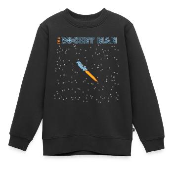I'm a rocket man - Kinder Premium Organic Sweatshirt - Schwarz - Vorne - AI Model Kid Female (0cm)