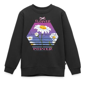 Sonnenblumen - Kinder Premium Organic Sweatshirt - Schwarz - Vorne - AI Model Kid Female (0cm)