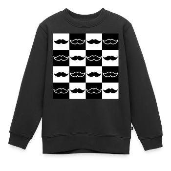 Damier Pour Papas Pour Meilleur Papa - Sweat Premium enfant bio - noir - Devant - AI Model Kid Female (0cm)