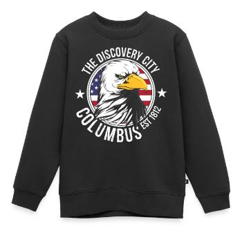 Columbus Ohio - Sweat Premium enfant bio - noir - Devant - AI Model Kid Female (0cm)
