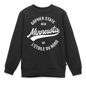 Minnesota - Kinder Premium Organic Sweatshirt - Schwarz - Vorne - AI Model Kid Female (0cm)