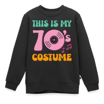 Das ist mein 70er Jahre Kostüm - Kinder Premium Organic Sweatshirt - Schwarz - Vorne - AI Model Kid Female (0cm)