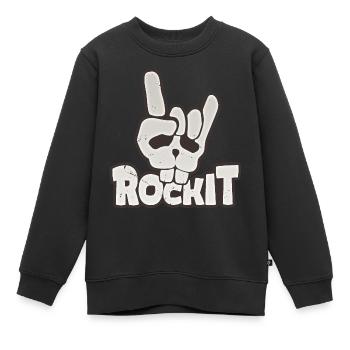 Rockit - Sweat Premium enfant bio - noir - Devant - AI Model Kid Female (0cm)
