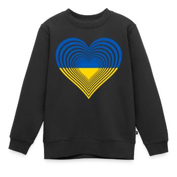 Ukraine - Kinder Premium Organic Sweatshirt - Schwarz - Vorne - AI Model Kid Female (0cm)