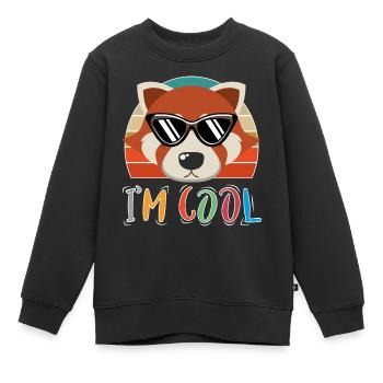Baby Kind Sprüche Cool Fuchs Retro - Kinder Premium Organic Sweatshirt - Schwarz - Vorne - AI Model Kid Female (0cm)